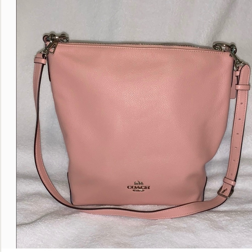 NWT Auth Coach Abby Leather Chain bag (Petal)